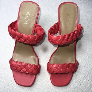 Michael Kors Coral Braided Strap Heeled Sandals